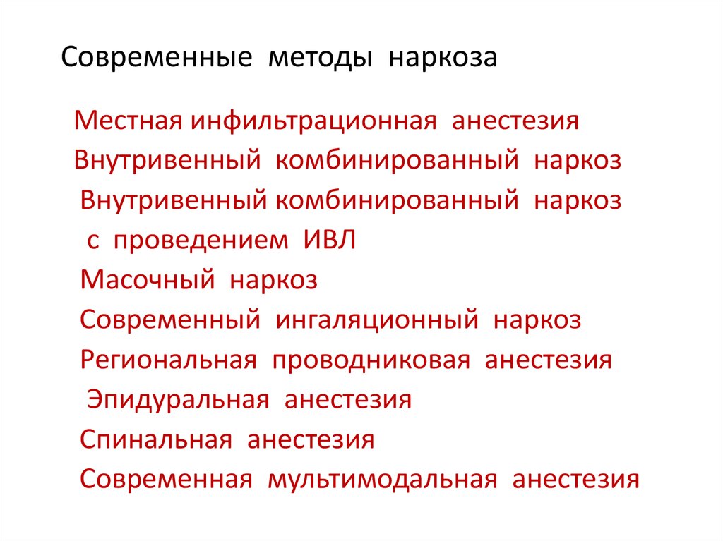 Методы обезболивания. Методы наркоза. Современные методы анестезии. Методика анестезии. Современные способы наркоза.