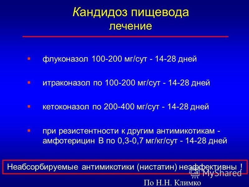 Кандидоз полости рта схема лечения