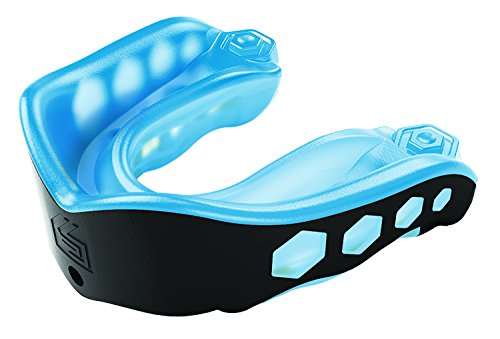 Shock Doctor Gel Max Convertible Mouth Guard, Blue/Black, Adult