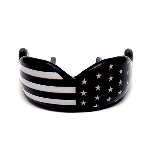 Damage Control Mouthguards Battle Flag Mouthguard, Black/White