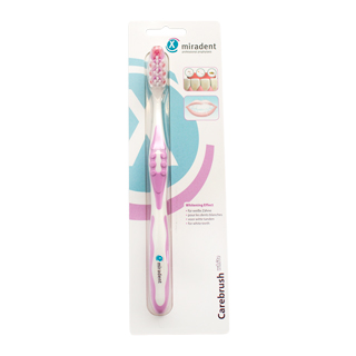 Зубная щетка Miradent Carebrush White, розовая