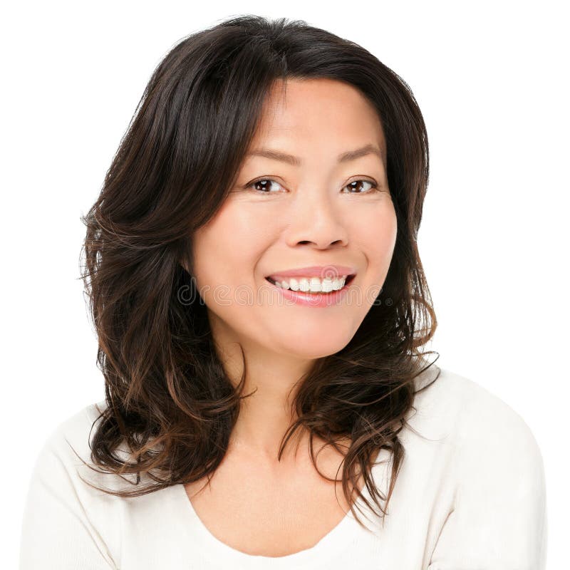 Asian woman smiling happy stock photography