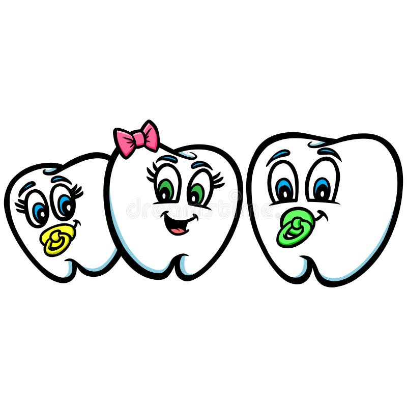 Baby Teeth vector illustration