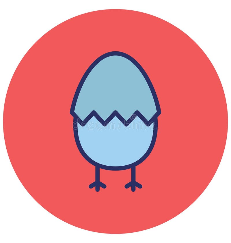 Broke egg, chick egg Isolated Vector icon which can easily modify or edit royalty free illustration