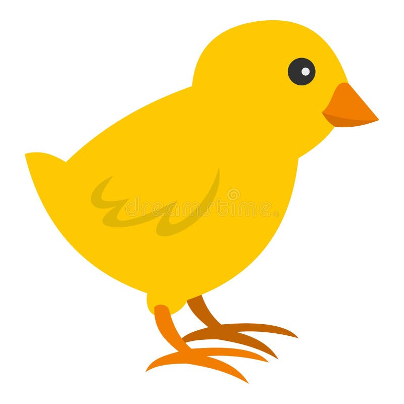 Chick icon. Flat on white background vector illustration vector illustration