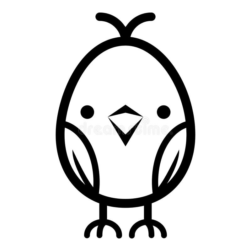 Chick icon, simple black style. Chick icon. Simple illustration of chick vector icon for web royalty free illustration