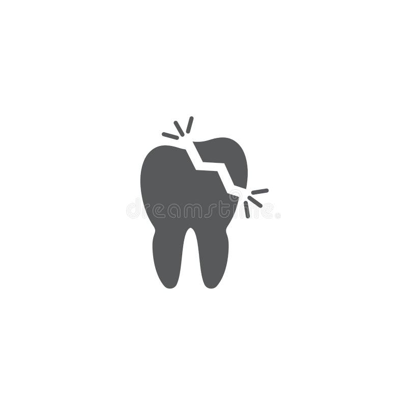 Decayed teeth vector icon symbol dental disease isolated on white background. Eps10 vector illustration