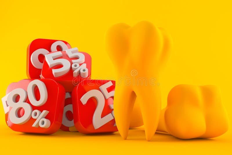 Dental background with percent numbers. In orange color royalty free illustration Dental background with percent numbers. In orange color royalty free illustration