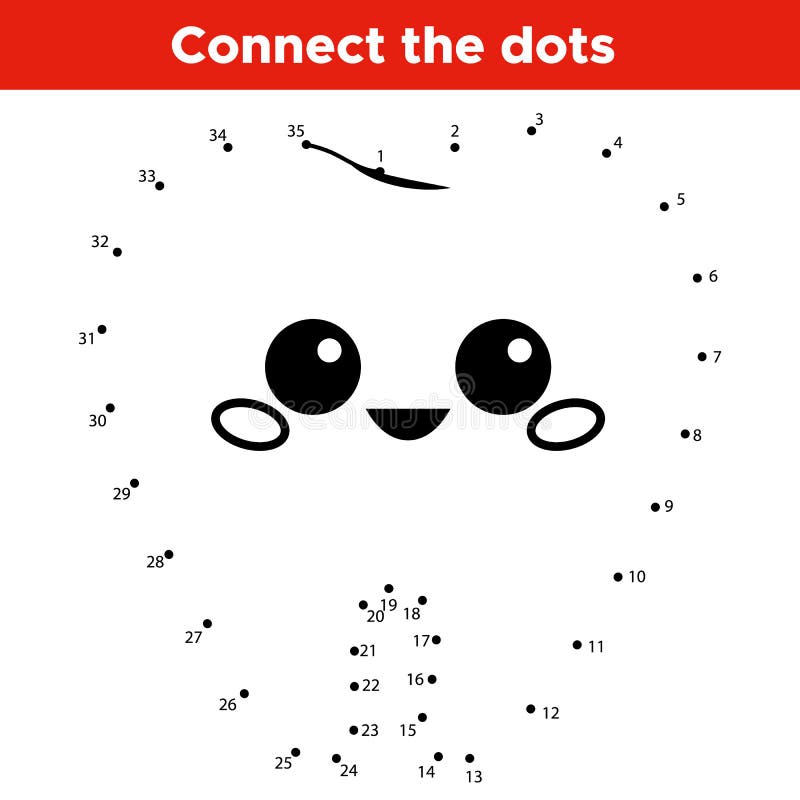 Educational number game for kids. Connect the dots. Learn count. Cu