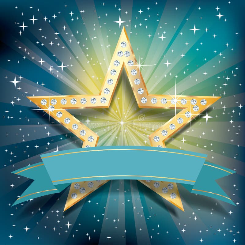 Dimond star turquoise stock illustration