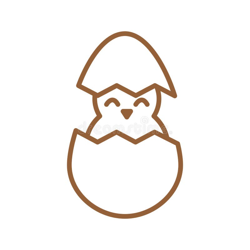 Happy easter chick inside egg line style icon vector design. Happy easter chick inside egg line style icon design, Spring decoration holiday greeting ornament vector illustration