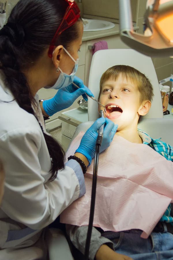 Healthy teeth child patient at dentist office dental royalty free stock photography