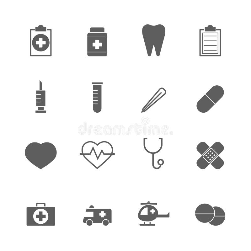Medical icons set royalty free illustration