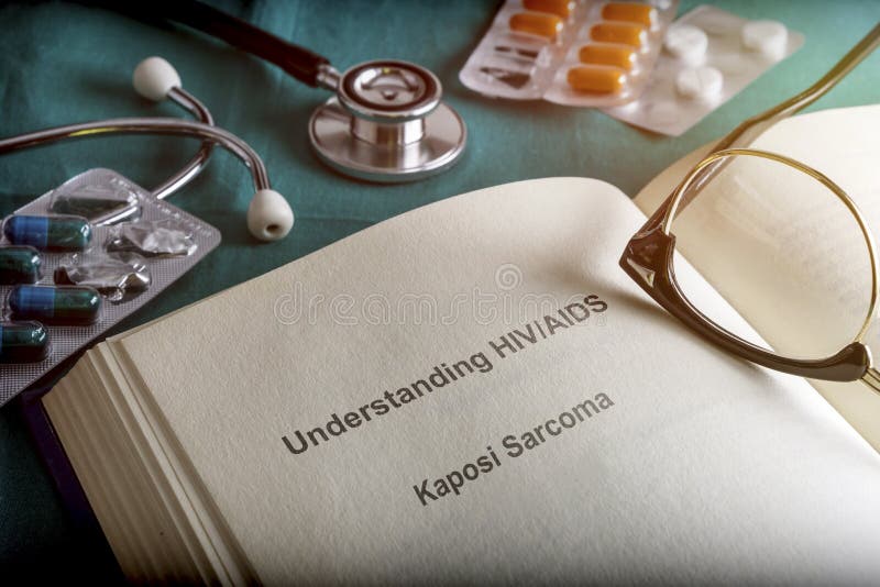 Open Book of Understanding HIV / AIDS sarcoma kaposi, stock images