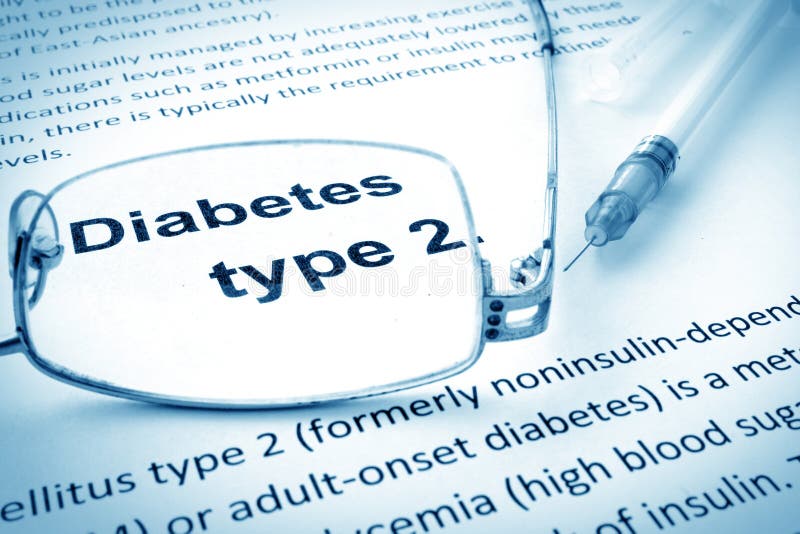 Paper with words diabetes type 2 royalty free stock image