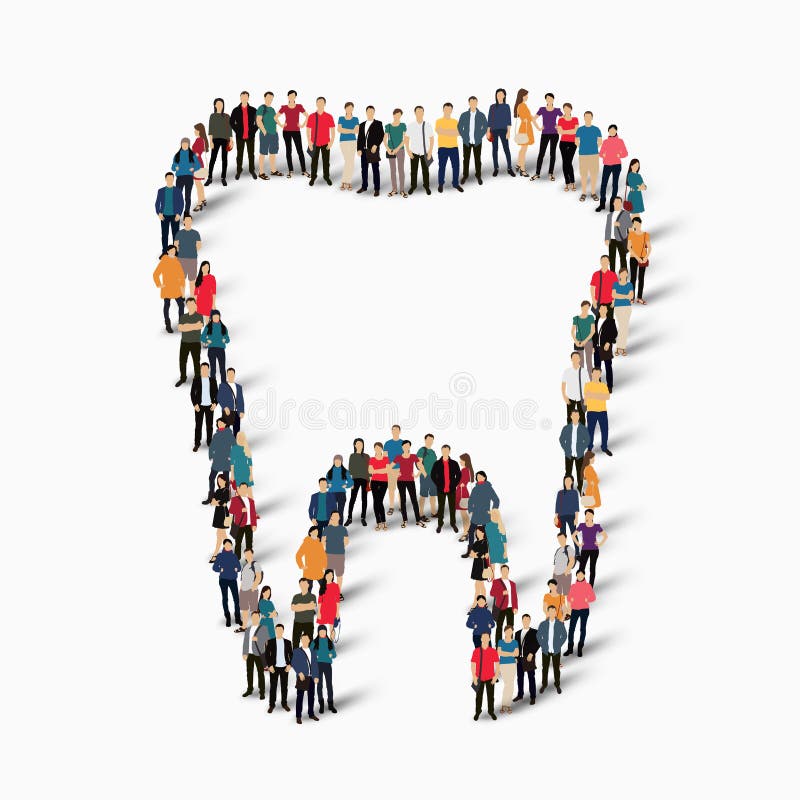 People shape tooth dental stock images