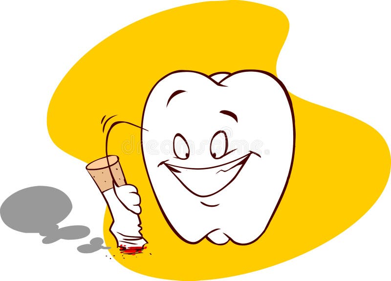 Smoking and dental. A vector illustration of smoking and dental royalty free illustration