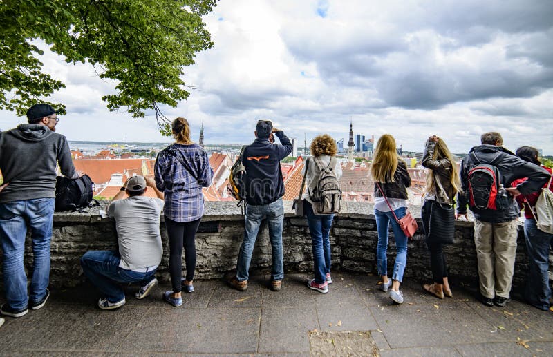 Tallinn, estonia, europe, overview from toompea stock images