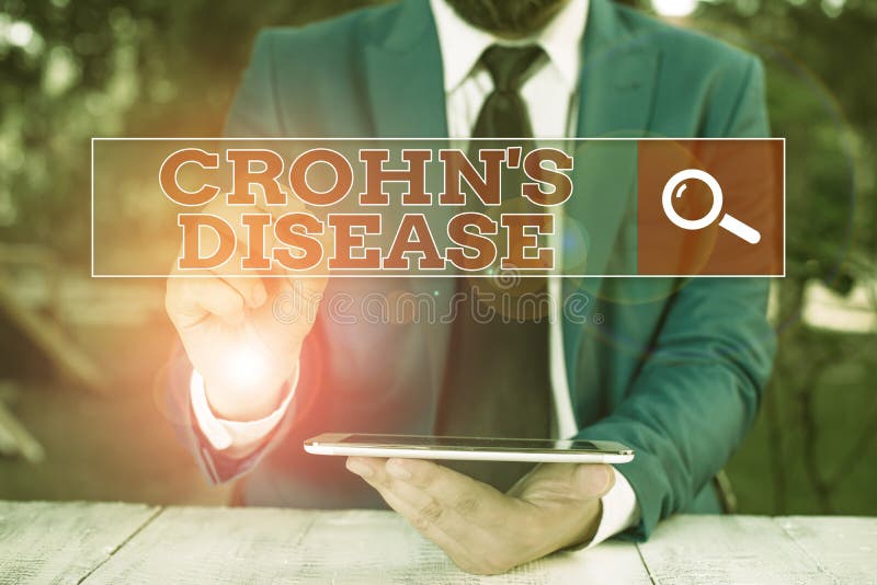 Text sign showing Crohn Disease. Conceptual photo the chronic inflammatory disease of the intestines. Text sign showing Crohn Disease. Business photo showcasing royalty free stock images