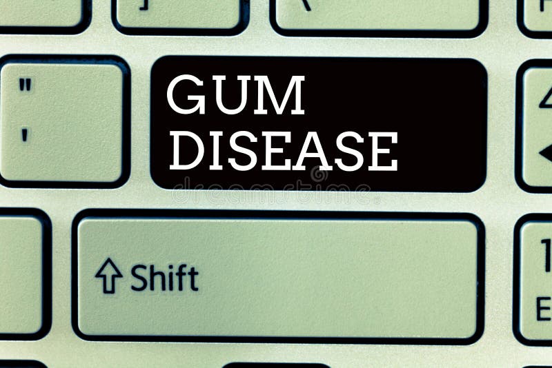 Text sign showing Gum Disease. Conceptual photo Inflammation of the soft tissue Gingivitis Periodontitis.  stock images