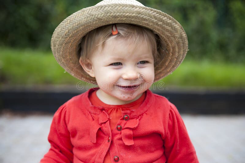 Toddler with hand , foot and mouth disease, outdoors. Toddler with hand , foot and mouth disease stock image