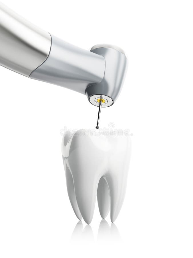 tooth treatment process stock illustration