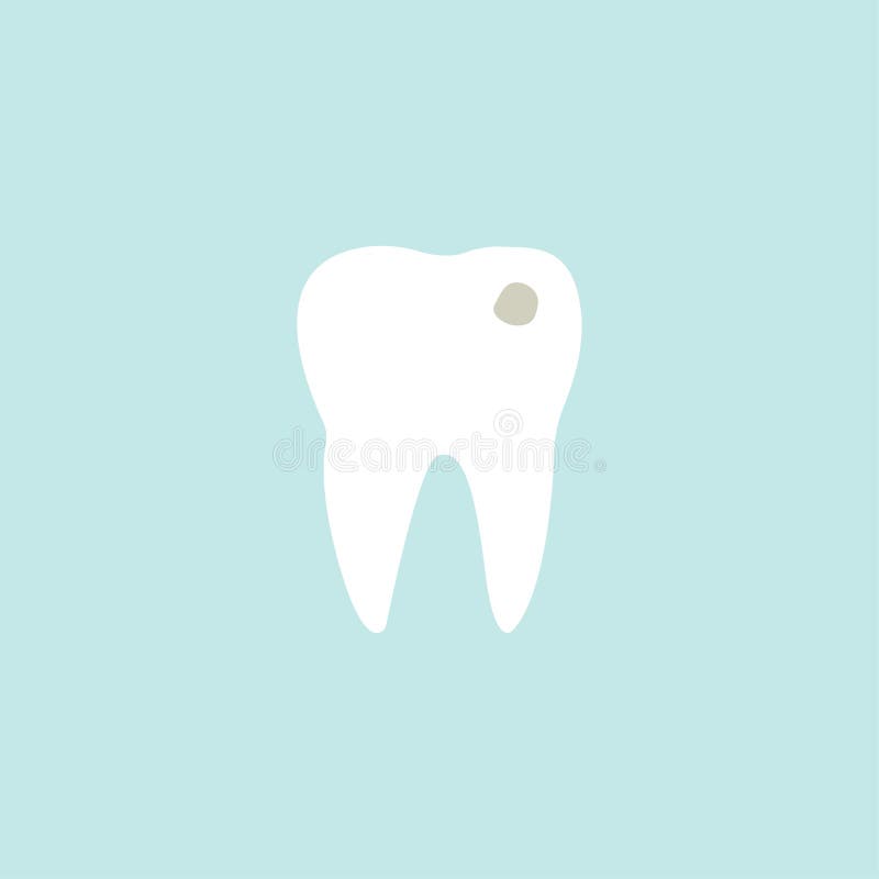 Tooth tartar bad ill teeth with caries. Oral dental hygiene teeth care vector. Illustration stock illustration