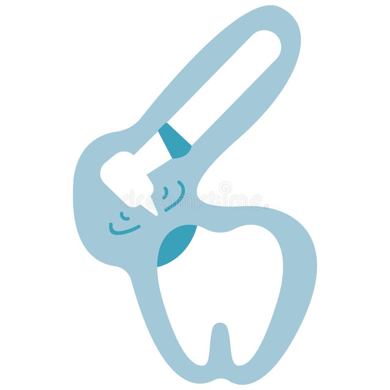 Treatment of caries. Drilling a tooth. Dentistry. Dental drill. The treatment of toothaches. Concept Idea of dental and. Oral care. Caries treatment. flat royalty free illustration