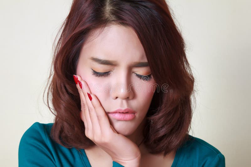 woman tooth ache royalty free stock photo