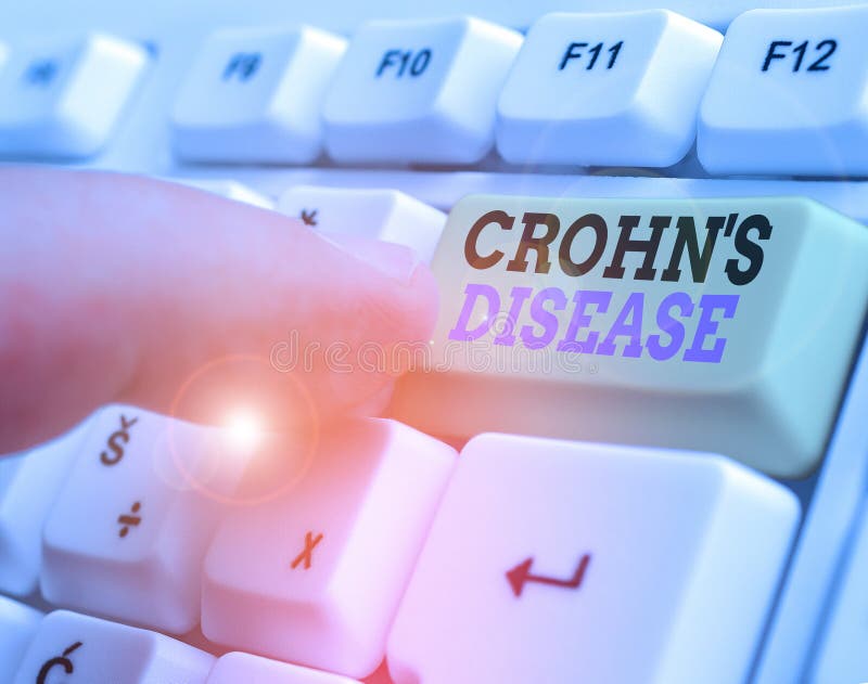 Writing note showing Crohn Disease. Business photo showcasing the chronic inflammatory disease of the intestines. Writing note showing Crohn Disease. Business royalty free stock images